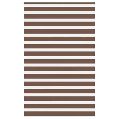 VidaXL Zebra rolgordijn 140x230 cm stofbreedte 135,9cm polyester bruin