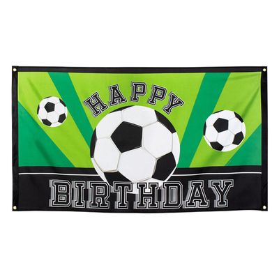 Boland Vlag voetbal happy birthday, 150x90cm