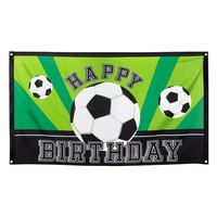 Boland Vlag Voetbal Happy Birthday, 150x90cm - thumbnail