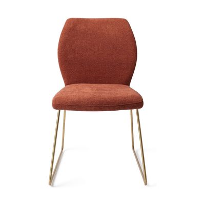 Jesper Home Ikata eetkamerstoel Cosy Copper slide gold