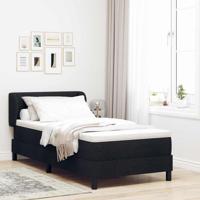 Boxspringbed met matras met matras Zwart 80 x 200 cm Stof