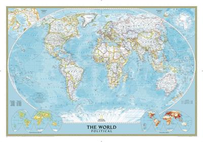 Wereldkaart 22005 Politiek, 111 x 77 cm | National Geographic