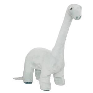 Knuffeldier Dinosaurus Brontosaurus - zachte pluche stof - knuffels extra groot - grijs - 90 cm