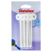 Metaltex tube sleuteltjes 4 stuks wit