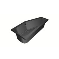 Xenz Lagoon Hoekbad - 160x75x48 - afvoer Midden - Rechts - Compact - acryl - ebony 6981-29