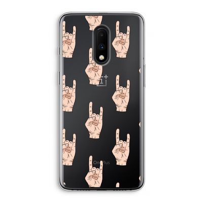 Rock: OnePlus 7 Transparant Hoesje