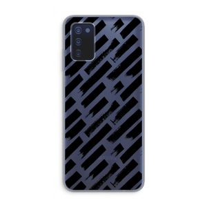Zwarte vegen: Samsung Galaxy A03s Transparant Hoesje