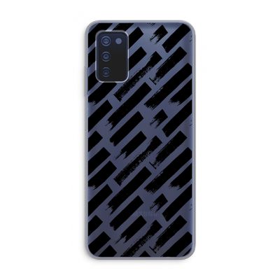 Zwarte vegen: Samsung Galaxy A03s Transparant Hoesje