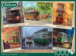 Falcon de luxe Vintage Trams 1000 stukjes - Legpuzzel voor volwassen