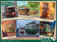 Falcon de luxe Vintage Trams 1000 stukjes - Legpuzzel voor volwassen - thumbnail