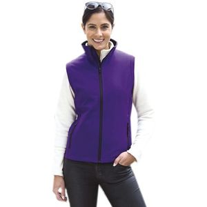 Softshell sport bodywarmer paars voor dames