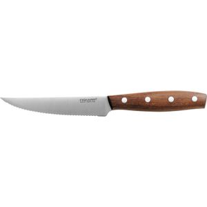 Fiskars Norr tomaten/steak mes 12 cm mes Duits roestvrij staal | FSC-gecertificeerde handgreep van esdoornhout