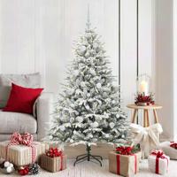 VidaXL Artificial pre-lit kerstboom met ballenset groen 150 cm