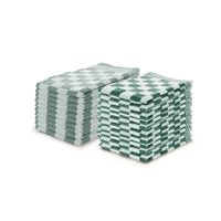 Eleganzzz Theedoeken & Keukendoeken Set Blok - donker groen - set van 20