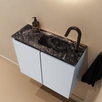 Toiletmeubel Mondiaz Ture Dlux | 60 cm | Meubelkleur Clay | Eden wastafel Lava Rechts | 1 kraangat