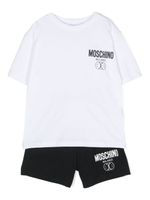 Moschino Kids ensemble haut-short en coton à logo imprimé - Noir - thumbnail