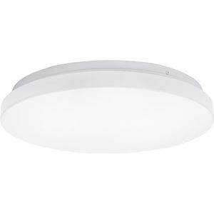 LED Plafondlamp - Aigi Syna - Opbouw Rond 24W - Helder/Koud Wit 6500K - Mat Wit - Aluminium