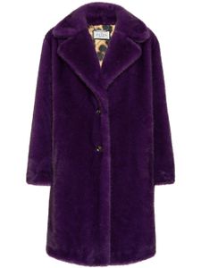 Philipp Plein manteau Eco Mink à simple boutonnage - Violet