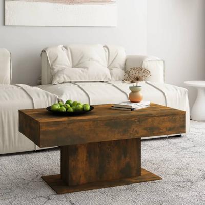 Salontafel 96x50x45 cm bewerkt hout gerookt eikenkleurig