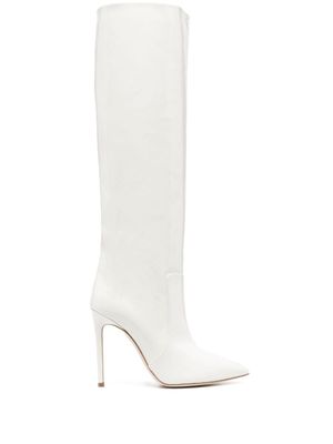 Paris Texas bottes en cuir à talon aiguille 110 mm - Blanc