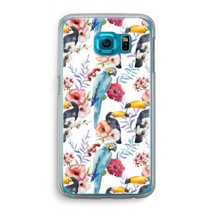 Bloemen tukan: Samsung Galaxy S6 Transparant Hoesje