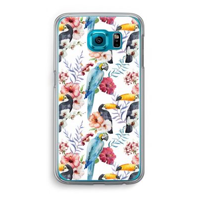 Bloemen tukan: Samsung Galaxy S6 Transparant Hoesje