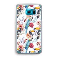 Bloemen tukan: Samsung Galaxy S6 Transparant Hoesje