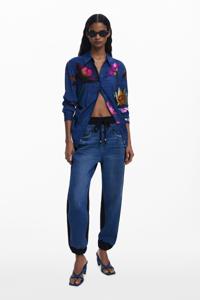 Jogger jeans met contrast - BLACK - L