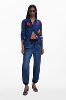 Jogger jeans met contrast - BLACK - L