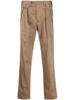 Lardini pantalon droit à design plissé - Marron