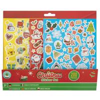 Grafix kerst stickerset 200-delig 4-vel