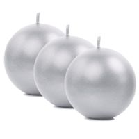 4x stuks bolkaarsen zilver 8 cm - thumbnail