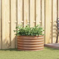 Verhoogde plantenbak Bruin 80 x 80 x 44 cm Staal