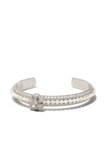 David Morris bracelet torque Pearl Rose Flower en or blanc 18ct - Argent