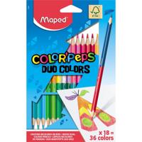 Maped kleurpotlood Color&apos;Peps Duo, blister met 18 stuks