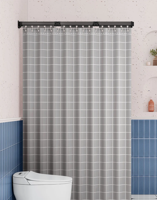 InvisibleFold Nordic Opvouwbare Badkamer Douchegordijnset