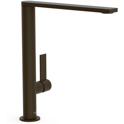 Wastafelkraan Tres Project | Opbouw | Draaibare uitloop | Mengkraan | Hoog model | 1-hendel | Rond | Zwart brons