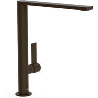 Wastafelkraan Tres Project | Opbouw | Draaibare uitloop | Mengkraan | Hoog model | 1-hendel | Rond | Zwart brons