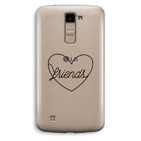 Friends heart black: LG K10 (2016) Transparant Hoesje
