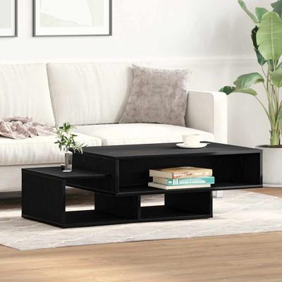 Salontafel 105x55x32 cm bewerkt hout zwart eikenkleur