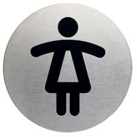 Infobord pictogram Durable 4904 wc dames rond 83mm