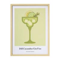 Poster gin - multikleur - 30x40 cm