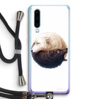 Yin Yang Wolves: Huawei P30 Transparant Hoesje met koord
