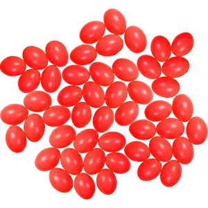 Hobby knutsel eieren - 50x - 6 cm - rood - kunststof - decoratie paaseieren