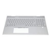 HP Laptop Toetsenbord Qwerty US + Top Cover Zilver