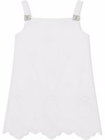 Dolce & Gabbana Kids robe chasuble à broderie anglaise - Blanc