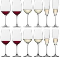 Schott Zwiesel Wijnglazenset Classico (Rode wijnglazen & Witte Wijnglazen & Champagneglazen) - 12 delige set