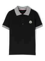 Moncler Enfant polo à col contrastant - Noir - thumbnail