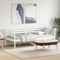 Slaapbank zonder matras 100x200 cm massief grenenhout wit - thumbnail