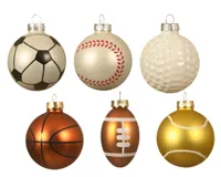 Decoris Kersthanger glas sportbal - 1 stuk